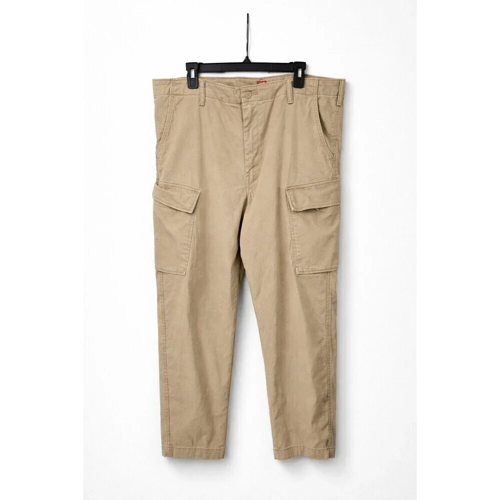 Levi’s XX Cargo Taper Pants Men 40x30 Khaki Beige Utility Workwear Pockets.